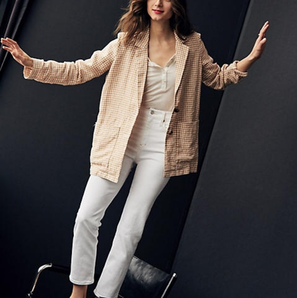 Madewell NWOT Gingham Dorset Blazer Medium - Picture 2 of 9